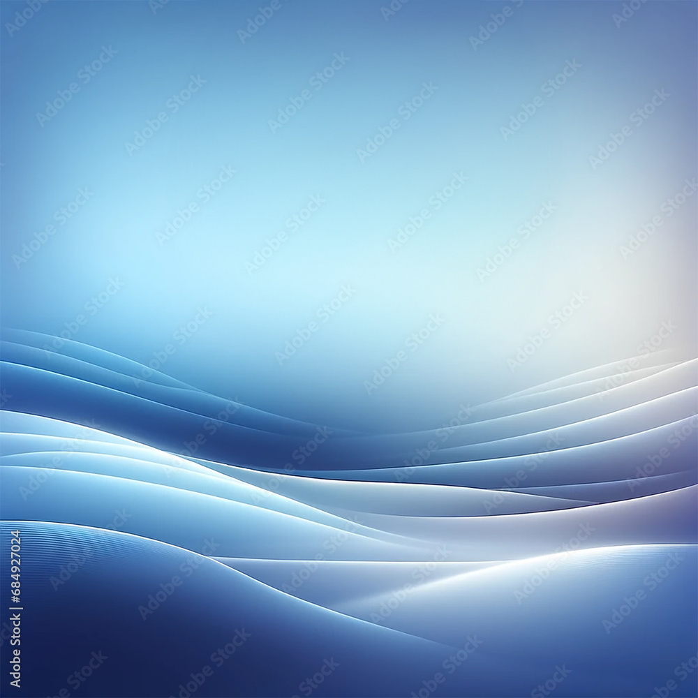 Fototapeta premium Abstract wave light and dark blue gradient background with a blurred effect