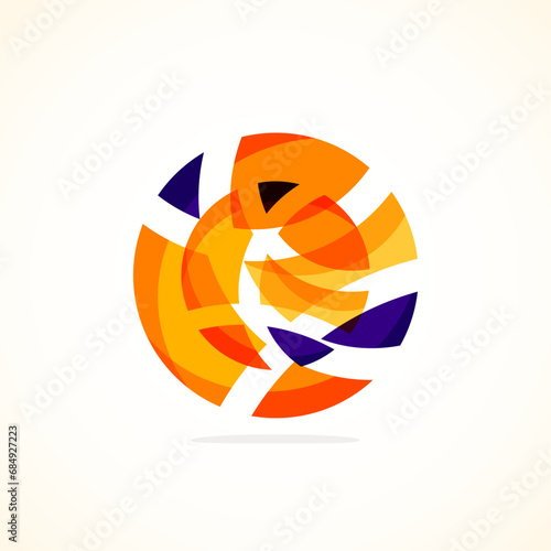 Free Download Abstract circle logo - minimalist emblem, timeless and universal shape of circle. Unique logo represent range of brands and concepts, encapsulating simplicity and creativity in single, iconic image - GFXLoad