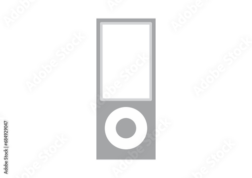 The Screen illustration of mp3 mobile music player