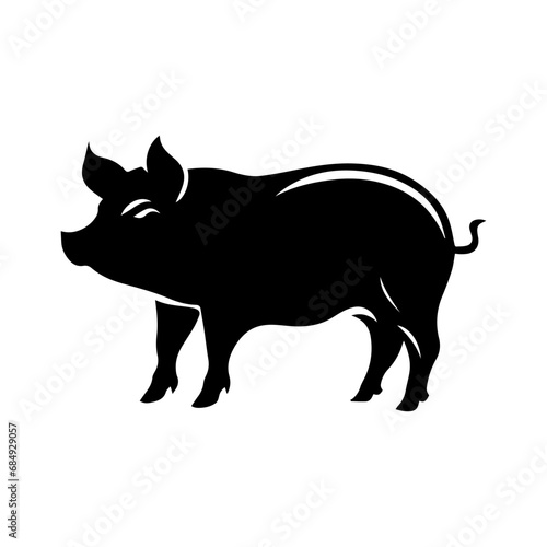 silhouette of a pig