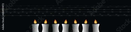 International Holocaust Remembrance Day vector. Star of David . January 27. Important day