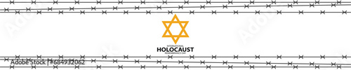 International Holocaust Remembrance Day vector. Star of David . January 27. Important day