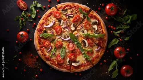 crust delicious pizza food pizza illustration toppings sauce, margherita gourmet, thin crust crust delicious pizza food pizza photo