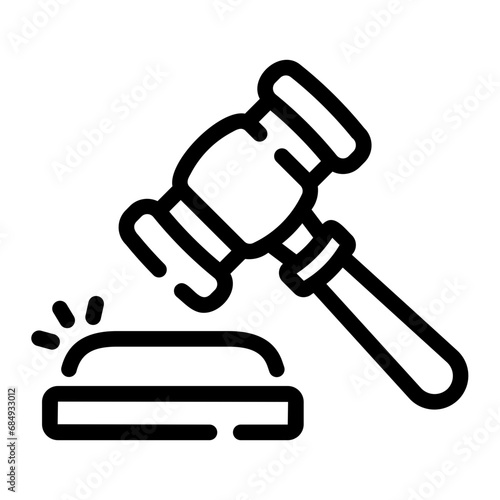 justice Line Icon