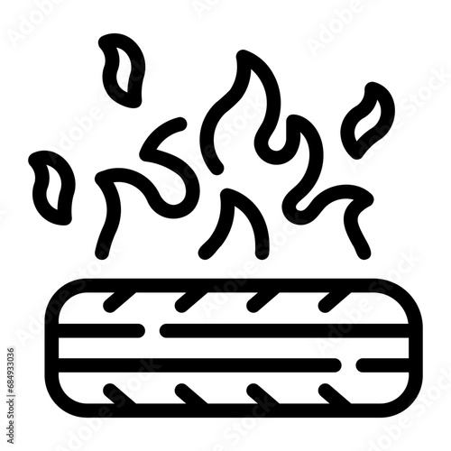 tire fire Line Icon