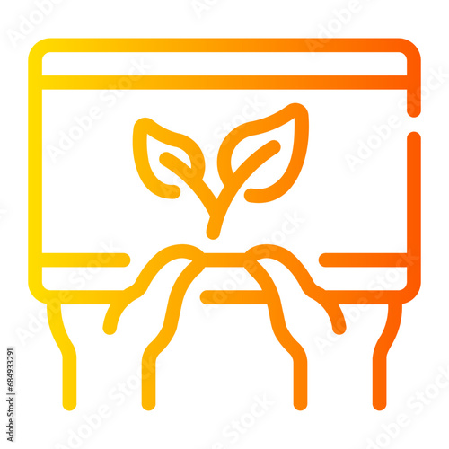 go green Line Gradient Icon