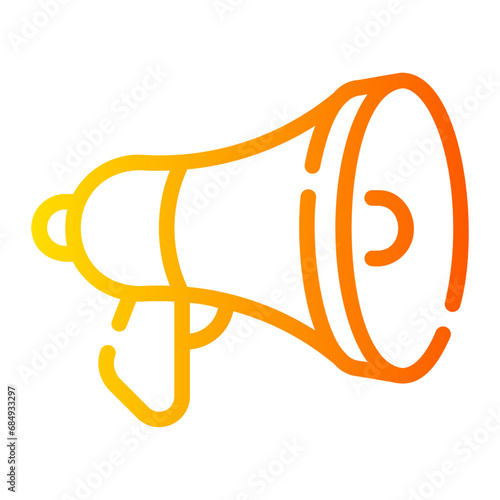 megaphone Line Gradient Icon