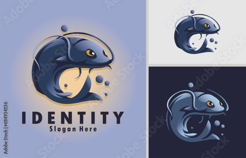 Fish Logo Design. modern and iconic Catfish logo design. vector illustration