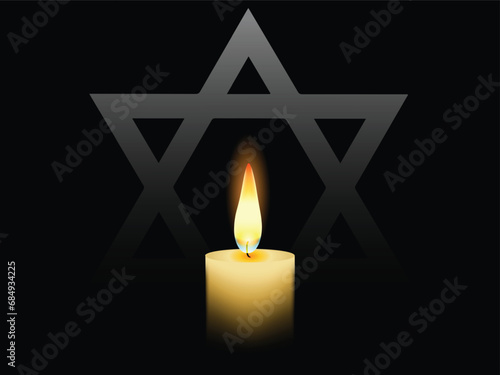 International Holocaust Remembrance Day vector. Star of David . January 27. Important day