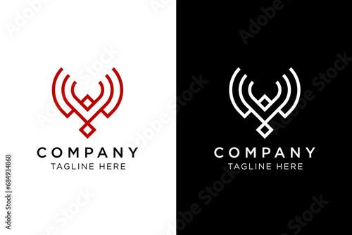 line phoenix logo simple modern