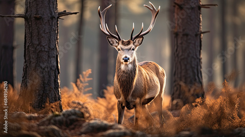 Male buck in Autumn forest