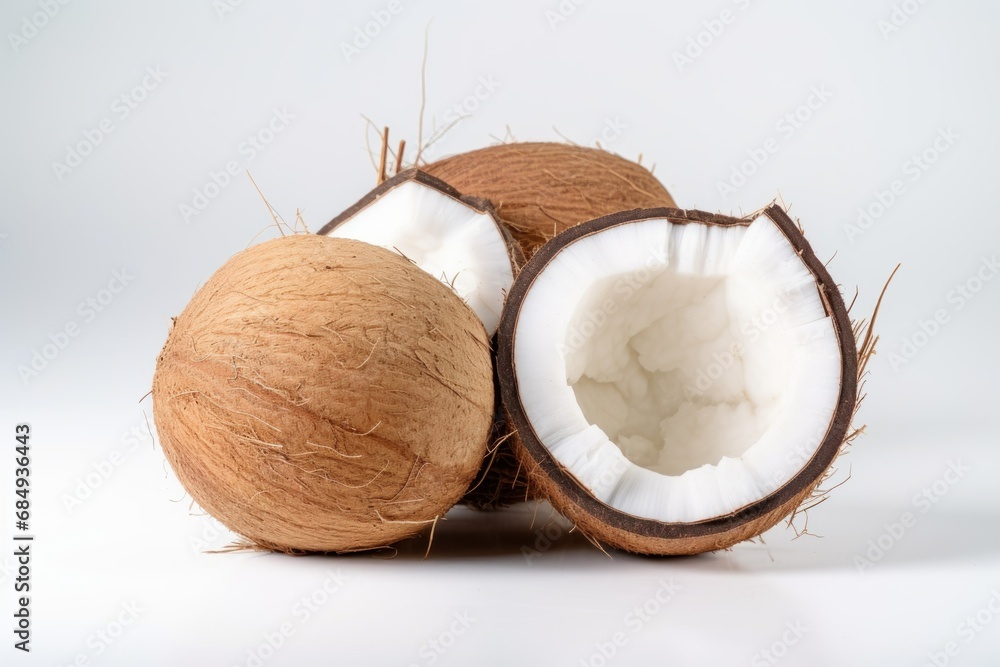 Coconut with Coconuts Fruit Sliced Half Fruits Coconut with Coconuts Fruit Sliced Half Fruits