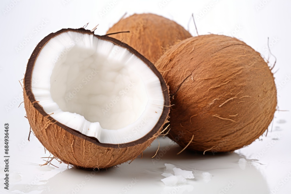 Coconut with Coconuts Fruit Sliced Half Fruits Coconut with Coconuts Fruit Sliced Half Fruits