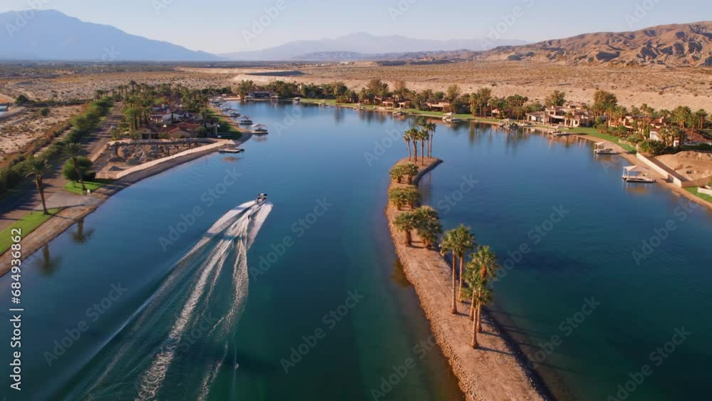 Private lake in the coachella valley Desert Private lake in the coachella valley Desert