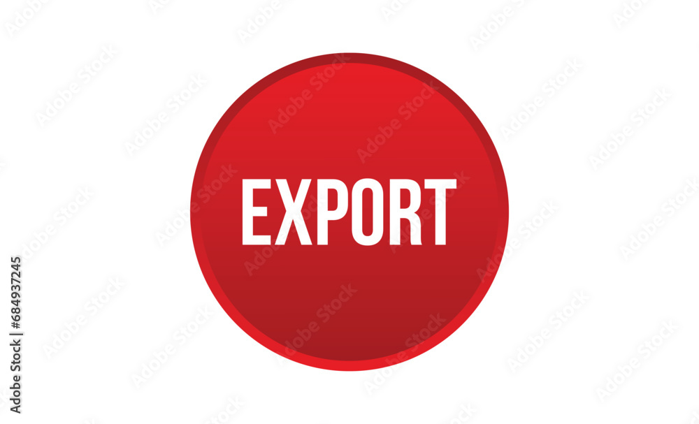 Export red vector banner illustration isolated on white background Export red vector banner illustration isolated on white background