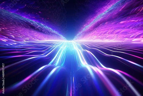 abstract futuristic background with pink blue glowing neon moving high speed wave lines and bokeh lights. Data transfer concept Fantastic wallpaper