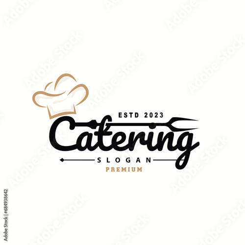 Chef Logo Design Cooking Inspiration And Chef Hat With Simple Lines For Restaurant Business Brands