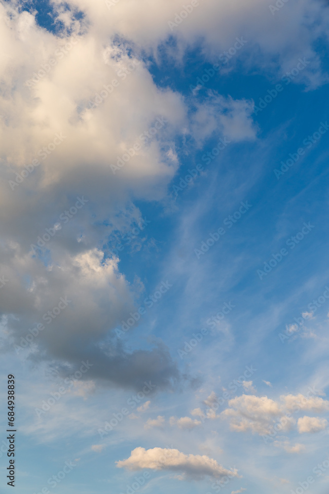 Clouds and blue sky background. Blue sky background with clouds. Beautiful clouds with blue sky background. Nature weather, cloud blue sky and sun.