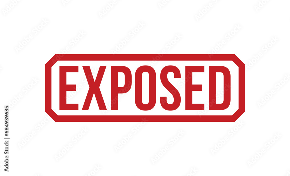 Exposed Red Rubber Stamp vector design. Exposed Red Rubber Stamp vector design.
