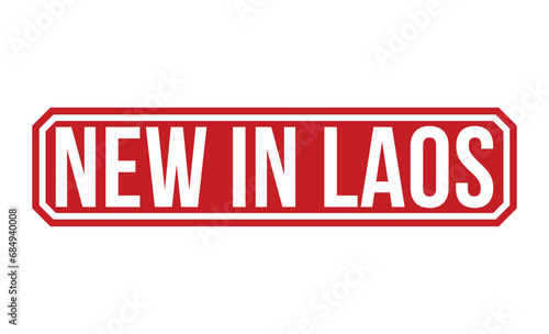 new in laos rubber stamp vector illustration on white background
