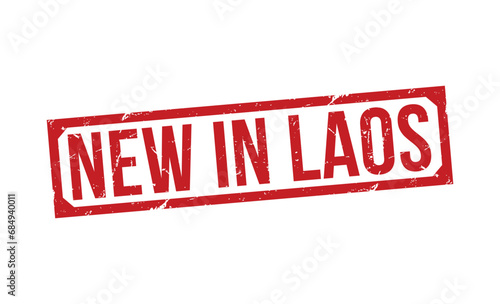 new in laos rubber stamp vector illustration on white background