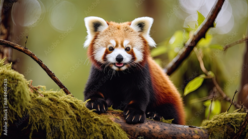Red panda in the forest Red panda in the forest