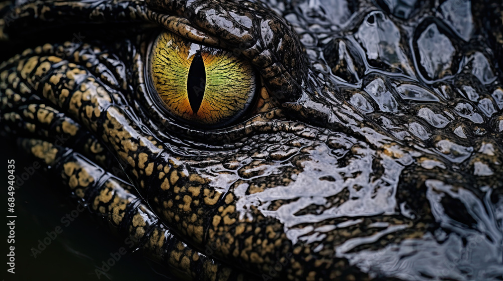 Close up of an eye of a crocodile Close up of an eye of a crocodile