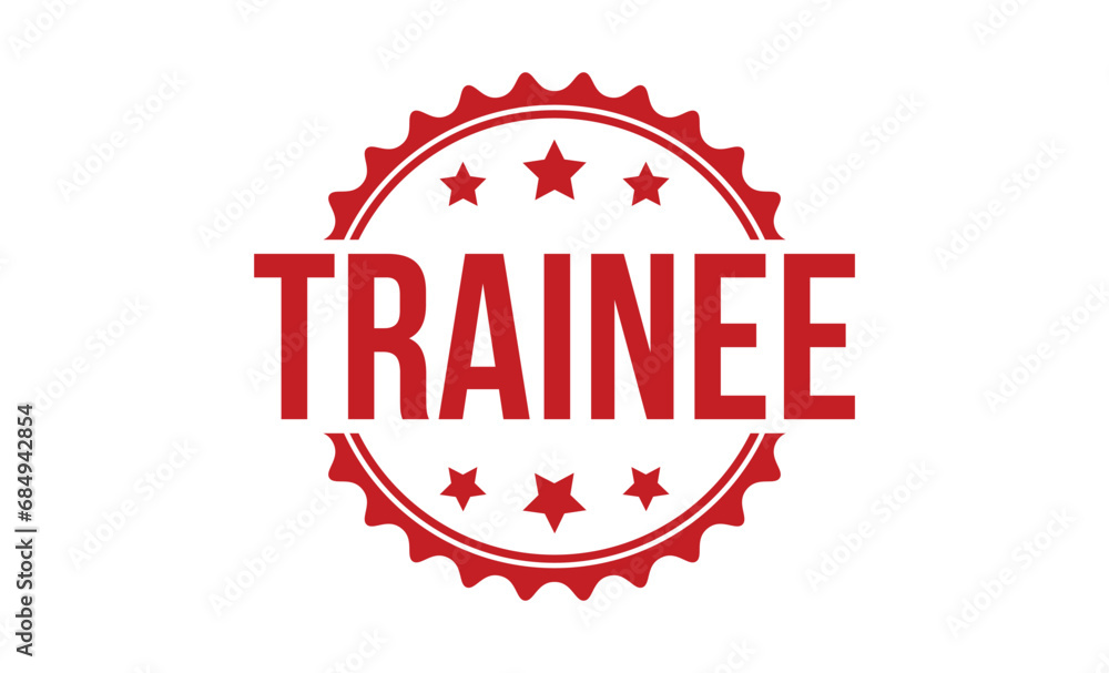 Trainee Red Rubber Stamp vector design. Trainee Red Rubber Stamp vector design.