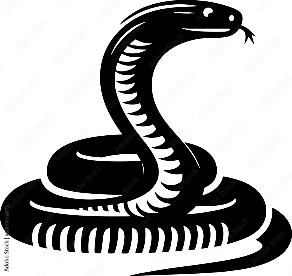 Fototapeta premium Mozambique Spitting Cobra icon 1