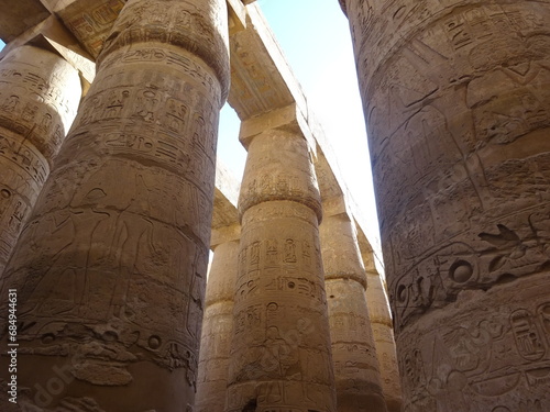 カルナック神殿の大列柱室　ルクソール・エジプト　Karnak Temple, Luxor, Egypt　الكرنك　