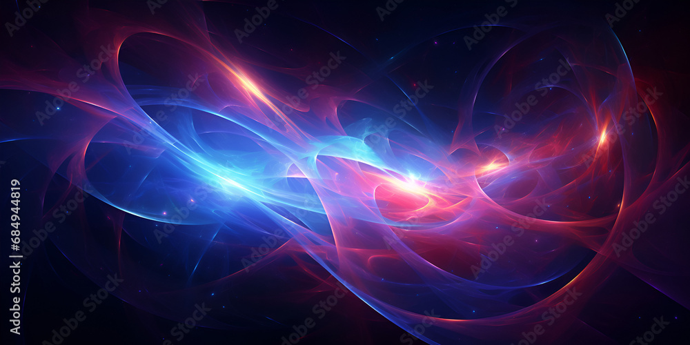 Neon colored glowing high energy singularity in space Cosmic Brilliance: Glowing Singularity in Neon Hues