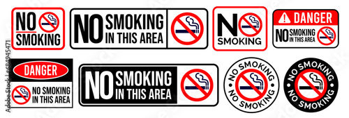 No smoking cigarette sign on white background.