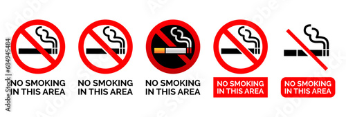 No smoking cigarette sign on white background.