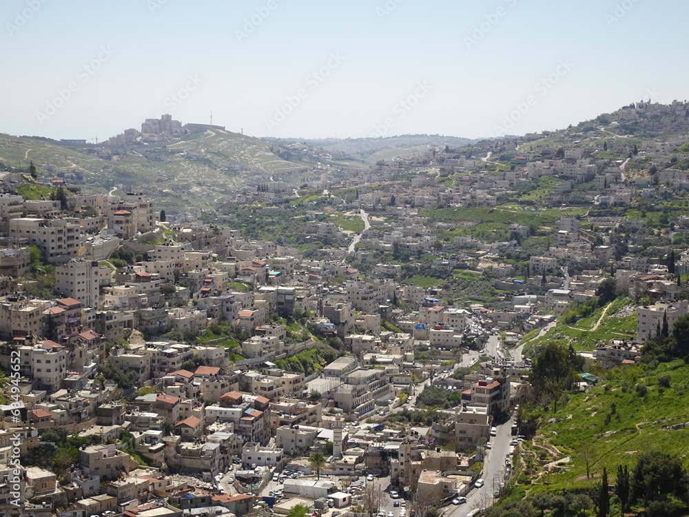 Fototapeta premium エルサレムの谷間の町並み イスラエル Jerusalem, Israel