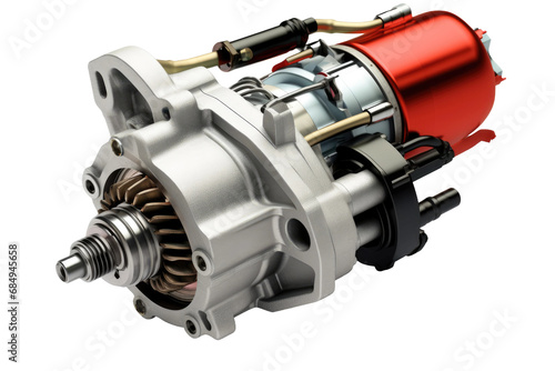 Dynamo Dynamics: The Alternator in Your Car Electric System Isolated on Transparent Background