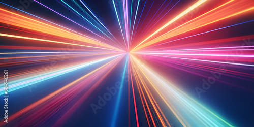 abstract light background,high quality digital lights blue background,The rainbow light effect from sun flares is seen on a black background,