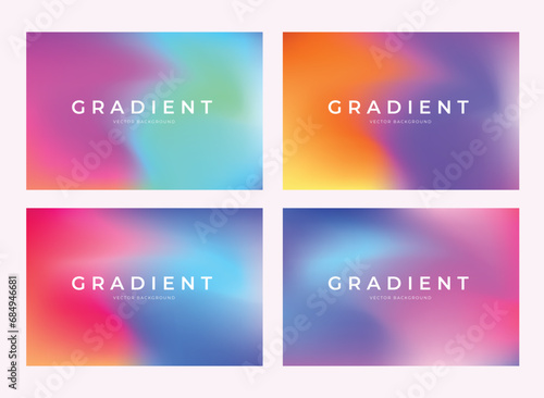 Smooth multicolor vibrant blur gradient background design