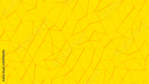 Abstract background of polygons on yellow background. 