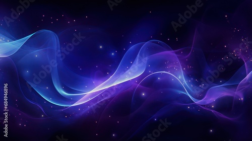 Gradation blue and purple wave shape abstract background wallpaper