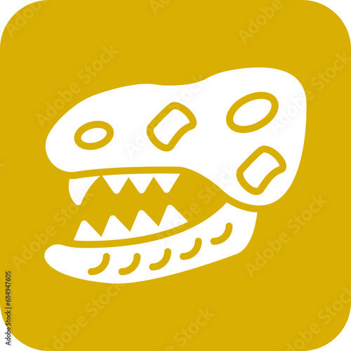 Vector Design Dinosaur Fossil Icon Style