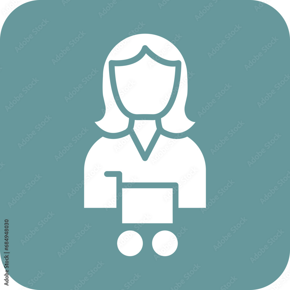 Vector Design Customer Female Icon Style Vector Design Customer Female Icon Style