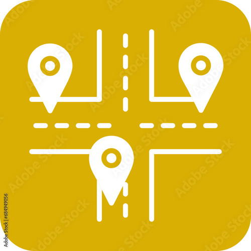Vector Design Multiple Destinations Icon Style
