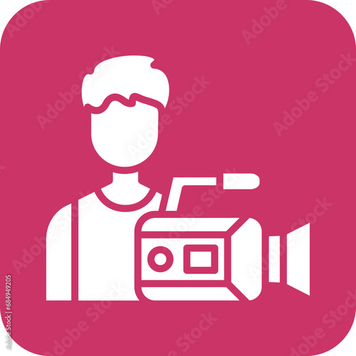 Vector Design Camera Operator Icon Style