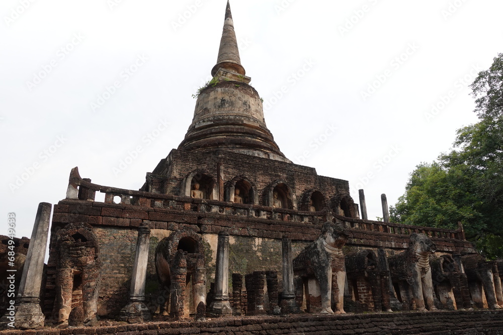 世界遺産のシーサッチャナーライ歴史公園　スコータイ・タイ　Si Satchanalai Historical Park, Sukhothai Thailand　อุทยานประวัติศาสตร์ศรีสัชนาลัย