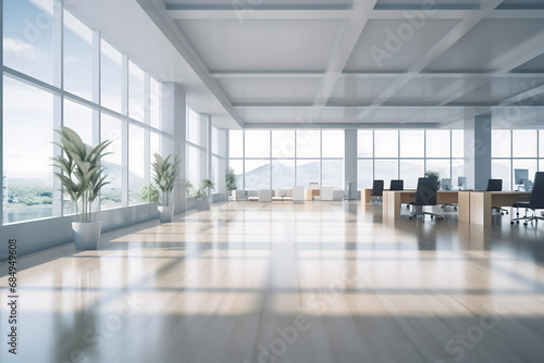 Fototapeta Naklejka Na Ścianę i Meble -  Blurred empty open space office