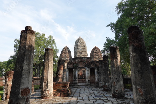 世界遺産のスコータイ歴史公園 スコータイ・タイ Sukhothai Historical Park, Sukhothai Thailand อุทยานประวัติศาสตร์สุโขทัย, วัดมหาธาตุ สุโขทัย