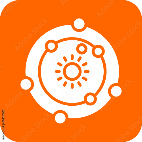 Vector Design Solar System Icon Style