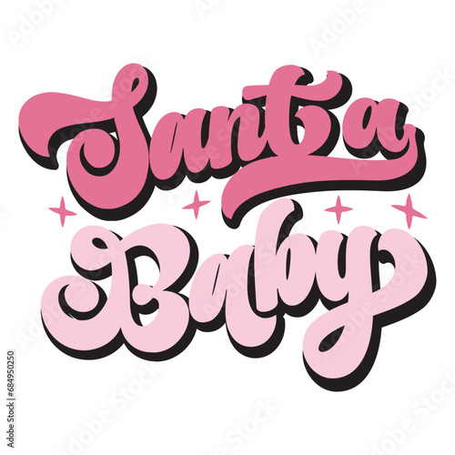 Santa baby Retro SVG