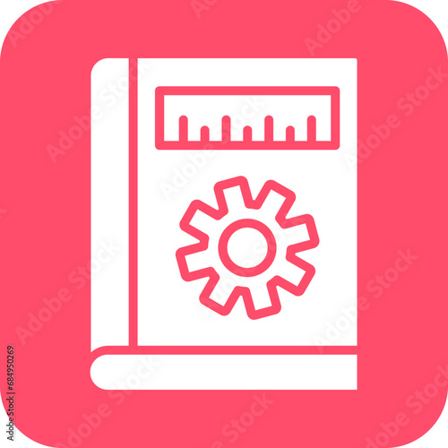 Vector Design Engineer Notebook Icon Style