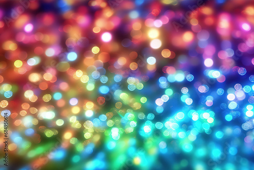 Vibrant Rainbow Bokeh Lights on a Blurred Background © Moon